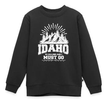 Idaho Berge Weinlese - Kinder Premium Organic Sweatshirt - Schwarz - Vorne - AI Model Kid Female (0cm)