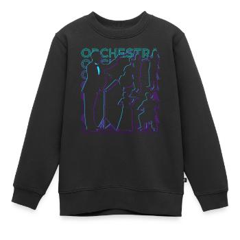 Chef d’orchestre Retro - Sweat Premium enfant bio - noir - Devant - AI Model Kid Female (0cm)