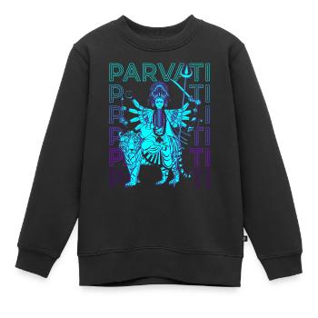 Parvati Hindu-Göttin Hindu-Mythologie - Kinder Premium Organic Sweatshirt - Schwarz - Vorne - AI Model Kid Female (0cm)