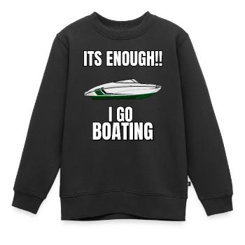 Boot Regatta . Motorboot Motoryacht . Yacht Segeln - Kinder Premium Organic Sweatshirt - Schwarz - Vorne - AI Model Kid Female (0cm)