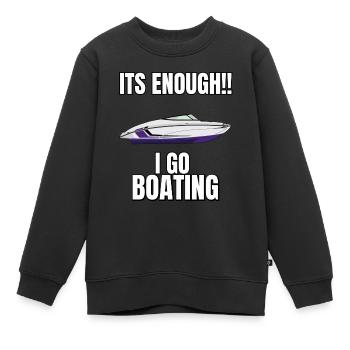 Boot Regatta . Motorboot Motoryacht . Yacht Segeln - Kinder Premium Organic Sweatshirt - Schwarz - Vorne - AI Model Kid Female (0cm)