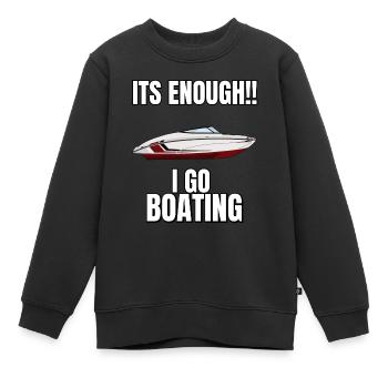 Boot Regatta . Motorboot Motoryacht . Yacht Segeln - Kinder Premium Organic Sweatshirt - Schwarz - Vorne - AI Model Kid Female (0cm)
