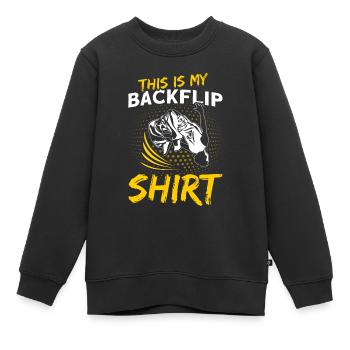 Extremsport Parkour Das ist mein Backflip-Shirt - Kinder Premium Organic Sweatshirt - Schwarz - Vorne - AI Model Kid Female (0cm)