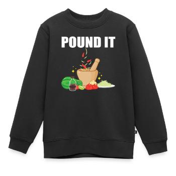 Salade de papaye - Sweat Premium enfant bio - noir - Devant - AI Model Kid Female (0cm)