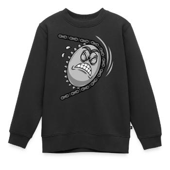 Cyclists Cycling Bicycle Sprocket Bicycle - Kids Premium Organic Sweatshirt - black - Front - AI Model Kid Female (0cm)