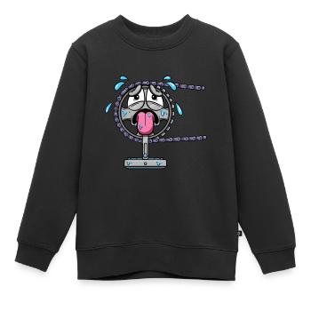 Cyclists Cycling Bicycle Sprocket Bicycle - Kids Premium Organic Sweatshirt - black - Front - AI Model Kid Female (0cm)