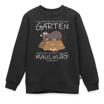 Maulwurf Mole Maulwürfe - Kinder Premium Organic Sweatshirt - Schwarz - Vorne - AI Model Kid Female (0cm)