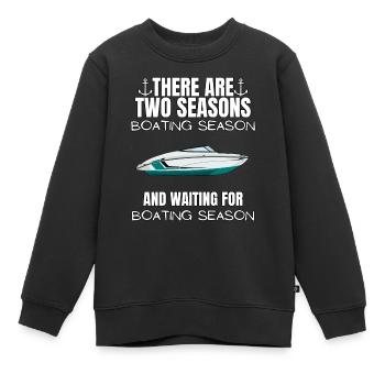 Boot Regatta . Motorboot Motoryacht . Yacht Segeln - Kinder Premium Organic Sweatshirt - Schwarz - Vorne - AI Model Kid Female (0cm)