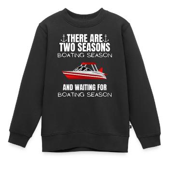 Boot Regatta . Motorboot Motoryacht . Yacht Segeln - Kinder Premium Organic Sweatshirt - Schwarz - Vorne - AI Model Kid Female (0cm)