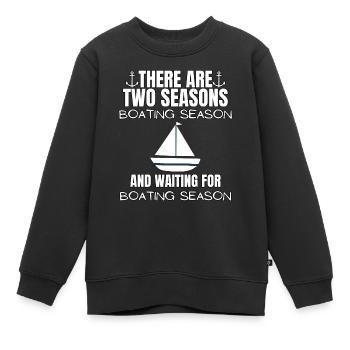 Boot Regatta . Motorboot Motoryacht . Yacht Segeln - Kinder Premium Organic Sweatshirt - Schwarz - Vorne - AI Model Kid Female (0cm)