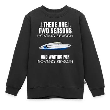 Boot Regatta . Motorboot Motoryacht . Yacht Segeln - Kinder Premium Organic Sweatshirt - Schwarz - Vorne - AI Model Kid Female (0cm)