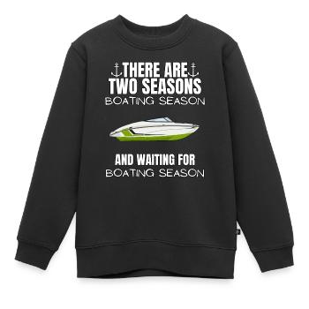 Boot Regatta . Motorboot Motoryacht . Yacht Segeln - Kinder Premium Organic Sweatshirt - Schwarz - Vorne - AI Model Kid Female (0cm)