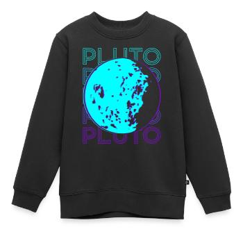 Pluto Retro - Kinder Premium Organic Sweatshirt - Schwarz - Vorne - AI Model Kid Female (0cm)