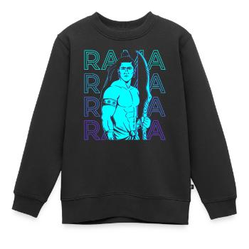 Rama Hindu Gott Hindu Mythologie Antike Hindu Retr - Kinder Premium Organic Sweatshirt - Schwarz - Vorne - AI Model Kid Female (0cm)