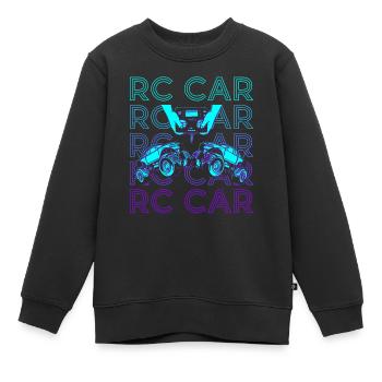 RC Voiture Rétro - Sweat Premium enfant bio - noir - Devant - AI Model Kid Female (0cm)