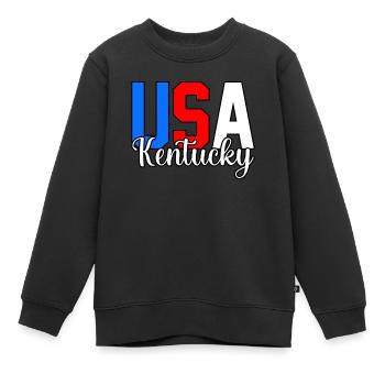 Usa kentucky geschenk - Kinder Premium Organic Sweatshirt - Schwarz - Vorne - AI Model Kid Female (0cm)