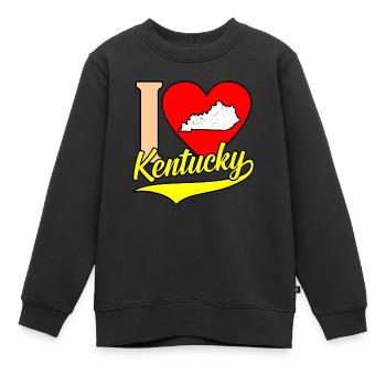 I Heart kentucky cadeau - Sweat Premium enfant bio - noir - Devant - AI Model Kid Female (0cm)