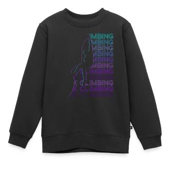 Felsklettern Felskletterer Retro - Kinder Premium Organic Sweatshirt - Schwarz - Vorne - AI Model Kid Female (0cm)