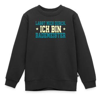 Rettungsschwimmer Bademeister - Kinder Premium Organic Sweatshirt - Schwarz - Vorne - AI Model Kid Female (0cm)