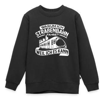 Straßenbahn Straßenbahnfahrer S-Bahn - Kinder Premium Organic Sweatshirt - Schwarz - Vorne - AI Model Kid Female (0cm)