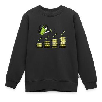 Flux de trésorerie Investisseurs Marché boursier Actionnaire Plantation - Sweat Premium enfant bio - noir - Devant - AI Model Kid Female (0cm)