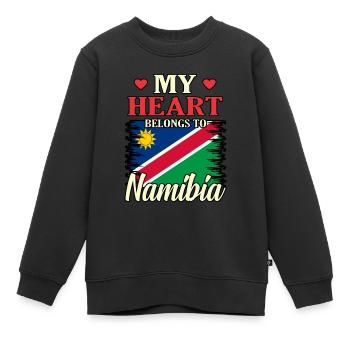 Namibia - Kinder Premium Organic Sweatshirt - Schwarz - Vorne - AI Model Kid Female (0cm)