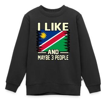 Namibia - Kinder Premium Organic Sweatshirt - Schwarz - Vorne - AI Model Kid Female (0cm)