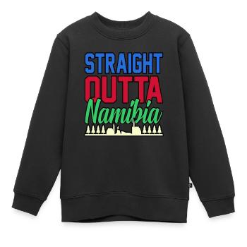 Namibia - Kinder Premium Organic Sweatshirt - Schwarz - Vorne - AI Model Kid Female (0cm)