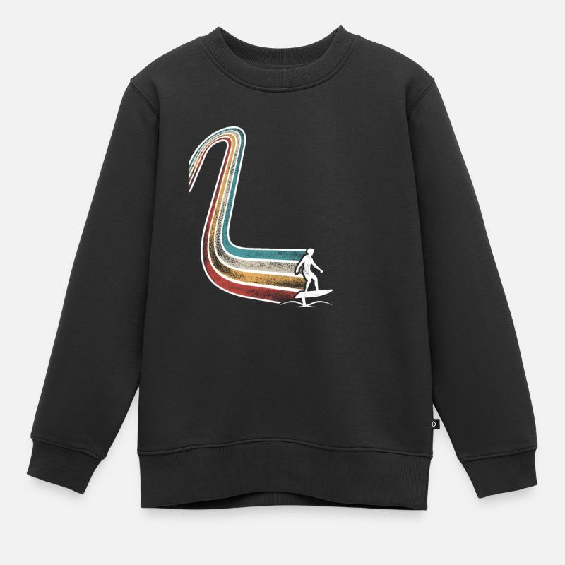 Hydroptère Surf Surf Surfer Hydroptère Surfen - Sweat Premium enfant bio - noir