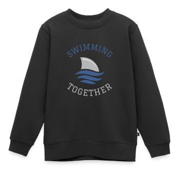 Nager en disant drôle Nager ensemble - Sweat Premium enfant bio - noir - Devant - AI Model Kid Female (0cm)