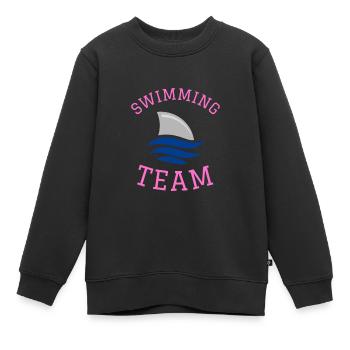 Équipe de natation de natation de compétition - Sweat Premium enfant bio - noir - Devant - AI Model Kid Female (0cm)
