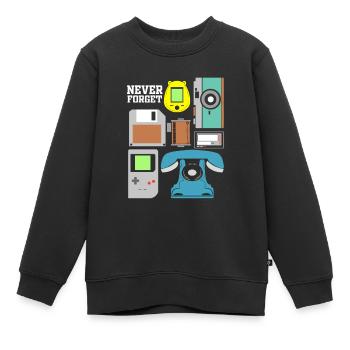 Never Forget Audio Cassette Tape Novelty - Kinder Premium Organic Sweatshirt - Schwarz - Vorne - AI Model Kid Female (0cm)