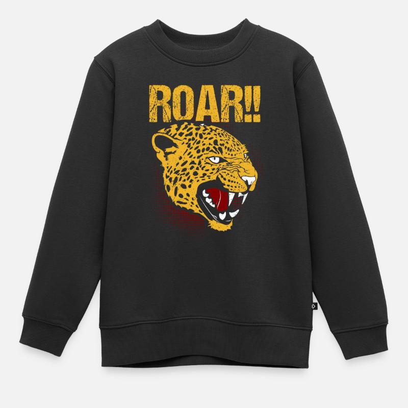 Gebrüll-Gepard - Kinder Premium Organic Sweatshirt - Schwarz