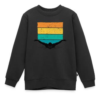 Swimming Trainer, Coaches Swimmer Swimmer - Kids Premium Organic Sweatshirt - black - Front - AI Model Kid Female (0cm)