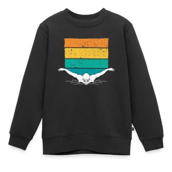 Swimming Trainer, Coaches Swimmer Swimmer - Kids Premium Organic Sweatshirt - black - Front - AI Model Kid Female (0cm)