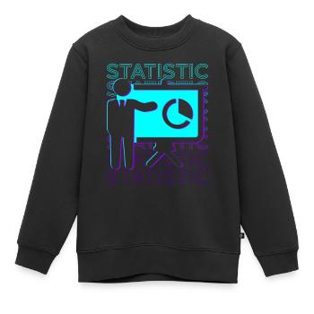 Statistiker Statistikerin Retro - Kinder Premium Organic Sweatshirt - Schwarz - Vorne - AI Model Kid Female (0cm)