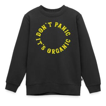 Ne paniquez pas son bio - Sweat Premium enfant bio - noir - Devant - AI Model Kid Female (0cm)