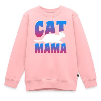 Journée du chat - Sweat Premium enfant bio - rose - Devant - AI Model Kid Female (0cm)