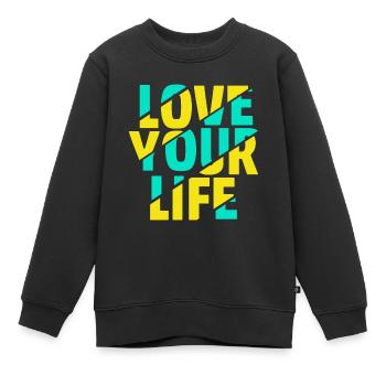 Love Your Live - Kinder Premium Organic Sweatshirt - Schwarz - Vorne - AI Model Kid Female (0cm)