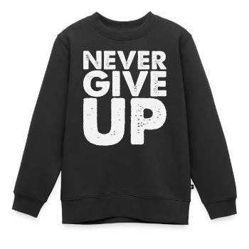 N’abandonnez jamais - Sweat Premium enfant bio - noir - Devant - AI Model Kid Female (0cm)