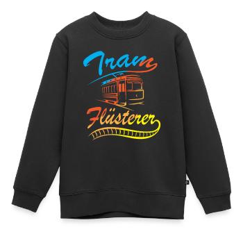 Straßenbahn Straßenbahnfahrer Tram Trambahn - Kinder Premium Organic Sweatshirt - Schwarz - Vorne - AI Model Kid Female (0cm)