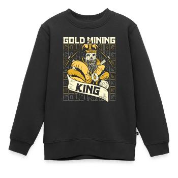 Gold Mining Gold Mine - Kids Premium Organic Sweatshirt - black - Front - AI Model Kid Female (0cm)
