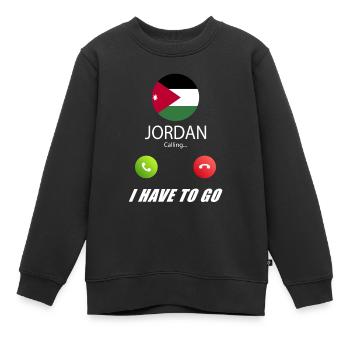 La Jordanie appelle les drapeaux lusiger - Sweat Premium enfant bio - noir - Devant - AI Model Kid Female (0cm)