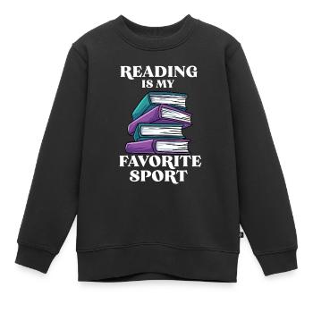 Lesen - Kinder Premium Organic Sweatshirt - Schwarz - Vorne - AI Model Kid Female (0cm)