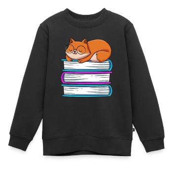 Lesen - Kinder Premium Organic Sweatshirt - Schwarz - Vorne - AI Model Kid Female (0cm)