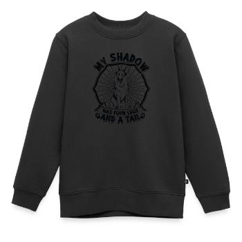 Mein Schatten hat vier Beine und einen Schwanz - Hundebesitzer - Kinder Premium Organic Sweatshirt - Schwarz - Vorne - AI Model Kid Female (0cm)