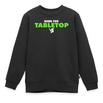 NÉ POUR LE THÉ DE TABLE - Sweat Premium enfant bio - noir - Devant - AI Model Kid Female (0cm)