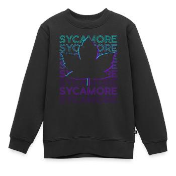 Sycomore Rétro - Sweat Premium enfant bio - noir - Devant - AI Model Kid Female (0cm)
