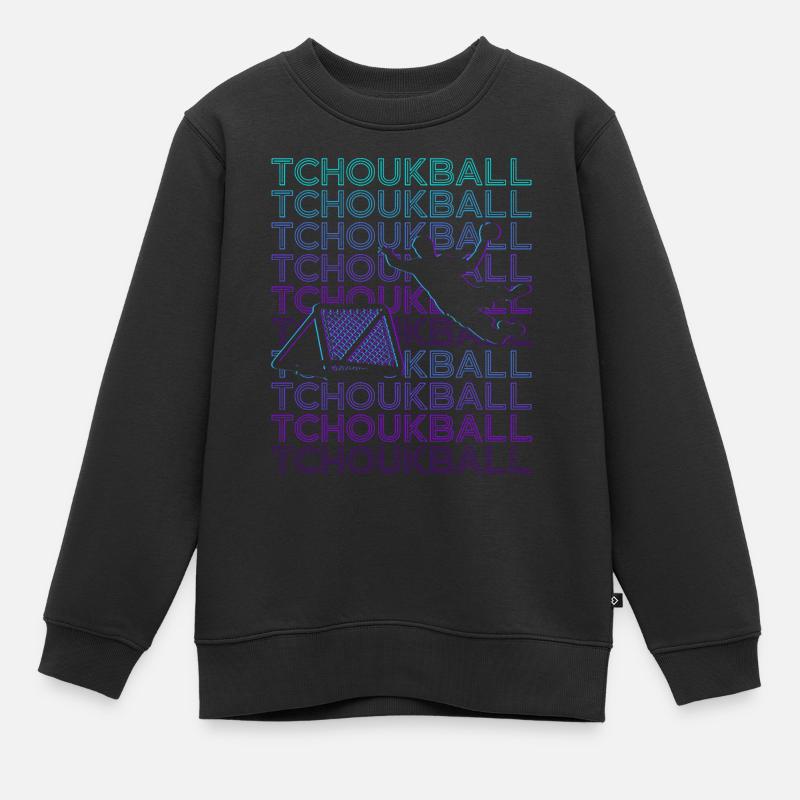 Tchoukball Spieler Retro - Kinder Premium Organic Sweatshirt - Schwarz