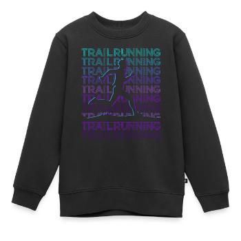 Trail Running Trail Runner Retro - Kinder Premium Organic Sweatshirt - Schwarz - Vorne - AI Model Kid Female (0cm)